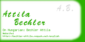 attila bechler business card